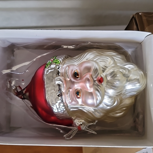Kurt S. Adler *Vintage* *Retired* glass 8-9" SANTA ornament.  (543) - Picture 1 of 4